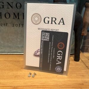 #269 0.4 ctw halo Moissanite earrings (silver)